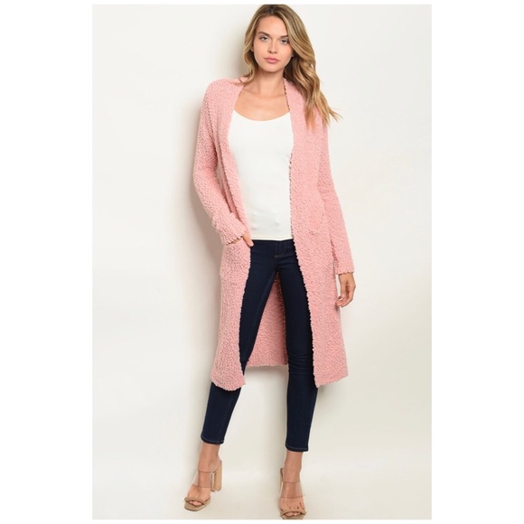 ❄️BLUSH POPCORN CARDIGAN - Picture 2 of 5
